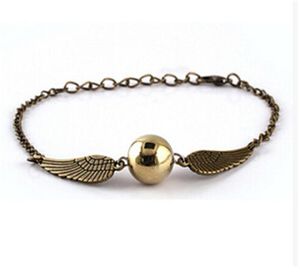 Quidditch Golden Snitch Pocket Bracelet Charmarmbanden Wings Vintage Retro Tone voor mannen en vrouwen4842586