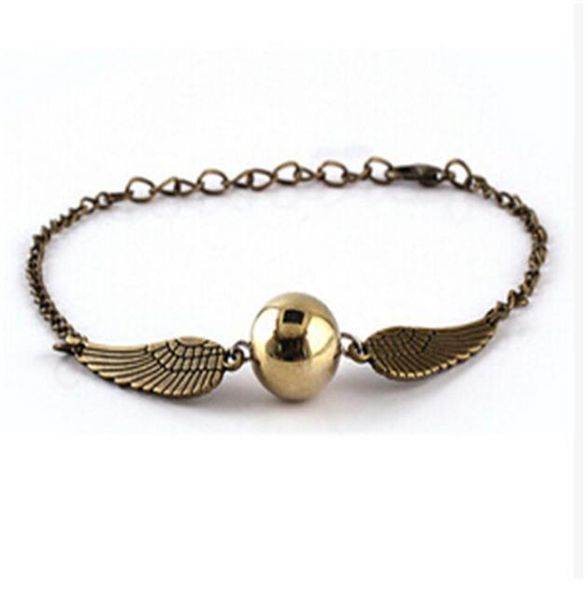 Quidditch Snitch Snitch Pocket Charmelets Pulseras alas Vintage Retro Tono para hombres y mujeres8268947