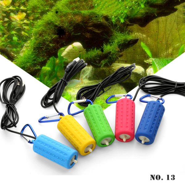 Bomba de aire de acuario más tranquila con piedra de aire y manguera incluida, uso de baja potencia, bomba de aire USB para peces caseros. Use piezas de mascotas