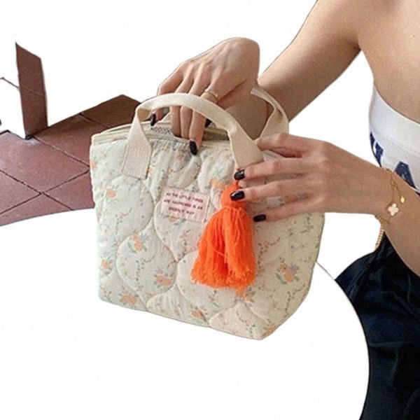 Bolsa de almuerzo con aislamiento acolchado Bolsas de picnic de comida japonesa para mujeres Niños Almacenamiento portátil Ctainer Lonchera Viaje Pequeño Tote I8cu #