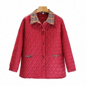 Veste matelassée automne hiver chaud à manches Lg veste Parkas Cott-hauts rembourrés mère Cott manteau grande taille feminino F8T6 #