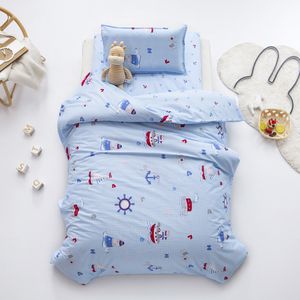 Couettes 3 pièces 100 coton housse de couette taie d'oreiller drap de lit ensemble de literie pour enfants bébé pour les nés couvertures de dessin animé 230904