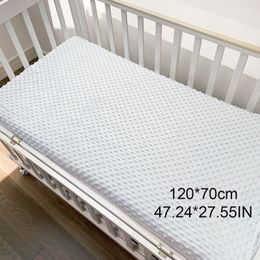 Quilts Baby Hoeslaken Born Katoen Zacht Wiegbed Kinderen Bubble Matrashoes Protector Effen Kleur Cot Pad 120x70cm 230904