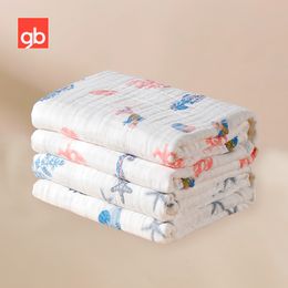 Quilts Goodbaby Muslin quilt 6-laags gaasdeken Swaddle Baby Burp Deken Baby Gift Super zachte badhanddoek 47.2x47.2 inch 230316