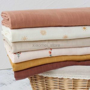 Edredones Algodón puro Recién nacido Muselina Swaddle Manta Estampado de flores Manta para bebé Capas dobles Súper suave Niños Swaddle Wrap Edredón Ropa de cama 240321