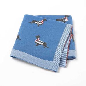Quilts Quilts Baby Couverture 100% coton Treater Super Soft Newborn Gar garçons Lithing Quilt Migne Cartoon Dckhund Infant Proproller Swaddle 100 * 80cm wx5.28