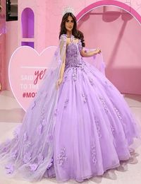 Quinceanera robes lavender fête bal robe de bal de balle