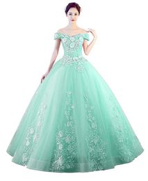 Quinceanera kleedt zich van de schouderjurk Masquerade Ball Gojts Prom Sweet 15 16 Prom jurk Vestidos de 15 anos