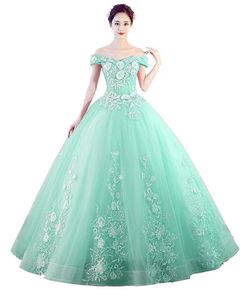 Quinceanera kleedt zich van de schouderjurk Masquerade Ball Gojts Prom Sweet 15 16 Prom jurk Vestidos de 15 anos