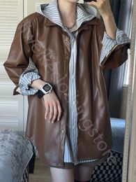 Maillard – veste bomber vintage américaine pour femme, manteau en cuir, haute couture, cool Sa, jupe rétro littéraire, 2023