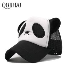 Qujiahi Childrens Hat Panda Mesh Cap Outdoor Sun Hat Shade Baseball Cap Boy Girl Size 4555 CM Snapback6015845