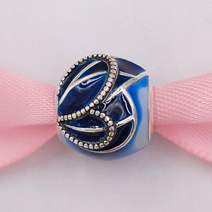 Andy Jewel 925 perles en argent sterling bleu papillon aile charme charmes convient aux bijoux de style Pandora européen bracelets collier 797886ENMX