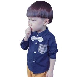 "Boy Blouse Patchwork Boy Tops Plaid Pattern Children's Shirts For Boy Voltier Cloths for School for Boy 6 8 10 12 1" 210412