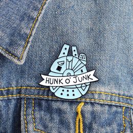 "Hunk o Junk" Mignonne Pins Combinaison Personnalité Broche Denim Denim Ornement Broche Spécial Badge de sac à dos bleu spécial