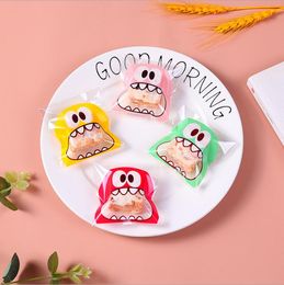 100 stks / partij Cherry Blossoms Candy Cookie Plastic zakken Zelfklevend voor DIY Biscuits Snack Bakken Pakket Decor Kids Gift Levert 100pcs / Parts