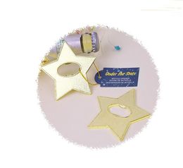 "Under the Stars" flesopener Gold Metal Pentagram Beer Openers Wedding Verjaardag Baby shower Gunsten en geschenken SN4363