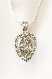 quotIt039s A Girlquot – médaillon en forme de cœur, Cage, pendentif, montage de perles, gemmes, collier, raccord, breloques d'amour, 6203633