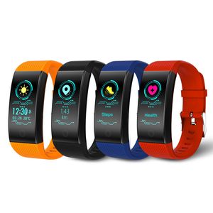 QW18 Pulsera inteligente Oxígeno en sangre Presión arterial Monitor de ritmo cardíaco IP67 Rastreador de ejercicios a prueba de agua Reloj de pulsera inteligente para iPhone Reloj Android