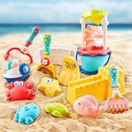 QWZ Baby Beach Toy Sandbox Set Model Kinderen spelen Sand Tool Mesh Shovel Game Summer Outdoor Beach Bag Toys For Children Gifts 240420