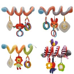 QWZ Hanging Spiral Rolleur Coucheur mignon Animaux Cribe lit mobile Baby Toys 012 mois Born Educational Toy for Children 220531