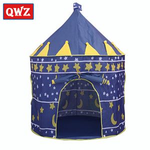 QWZ Toy Tent Kids Crawling Tipi portátil plegable Princess Prince Castle Indoor Outdoor Toys Pool para Ocean Ball Play Game House LJ200923