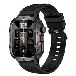 QX11 Three Defense Smart Watch 1,96 inch HD -scherm 420 mAh Hoogspanningsbatterij Hartslag en bloeddruktest