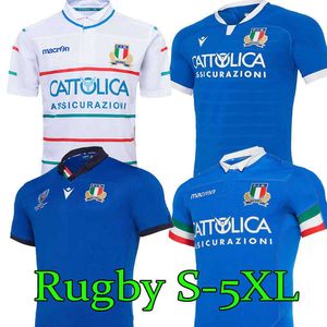 Qxf0 Heren T-shirts Italië 2021 2022 2018 2019 2020 Italië Rugby Jerseys t-shirts Home Rugby League Jersey 19 20 Shirts Blauw 21 22