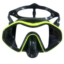 QYQ SNORKELING SCUBA MÁSCARA DE BUCHA GOMA FREE SINCULSO Silicona Máscara de buceo panorámico para adultos Snorkeling de natación