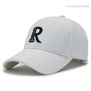 Dhgate Designer Hat R Hat Hombres Moda Verano Lengua de Pato Nueva Cabeza Grande Béisbol Mujer Negro Ins Bordado BER8