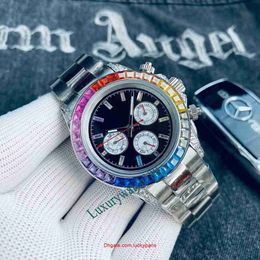 R olax montres de luxe montre pour hommes orologio uomo moissanite montre-bracelet Business Rainbow taille 41MM caoutchouc inoxydable st
