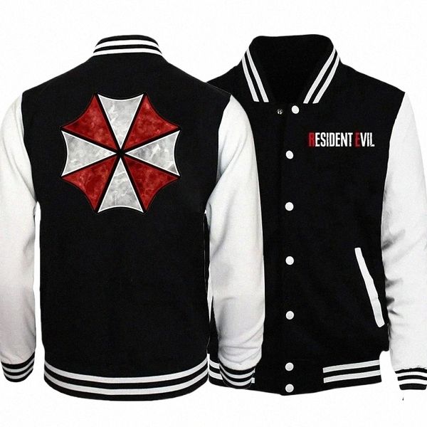 R-Residente E-Evils Paraguas Chaqueta Sudaderas Mujeres Abrigo para hombre Cool Uniformes de béisbol Chaqueta Pareja Imprimir Cardigan Ropa Tops B6Ul #