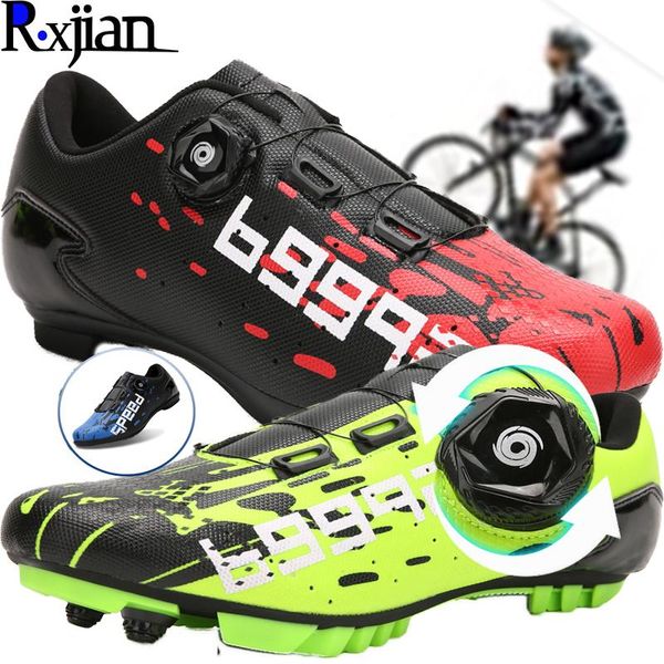 R.Xjian Ultra-Light Spin Buckle Mountain Road Bike Zapatos de bicicleta al aire libre Pareja sin bloqueo de bloqueo sin bloqueo 36-48 SI Calzado