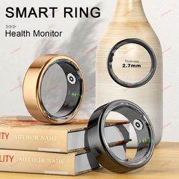 R02 Smart Ring Military Grade Shell Health Monitoring IP68 3ATM Modos multideportivos impermeables Anillos inteligentes para hombres 240327