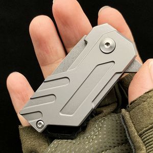 R1024 Flipper Zakmes D2 Stone Wash Tanto Point Blade RVS Handvat Outdoor Camping Wandelen Kleine EDC Map Messen Evlin7