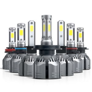 R11 H4 H7 ampoules de phares LED H1 H3 H8/H11 HB3 9005 HB4 9006 6000K 48W 4800LM phares automatiques 3 feux antibrouillard latéraux blanc