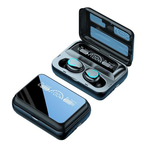 Auriculares R12 TWS con Bluetooth 5,0, auriculares manos libres, auriculares internos inalámbricos con caja de carga, auriculares con sonido estéreo de alta fidelidad