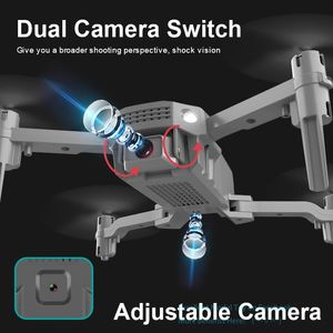 R16 4K Double Caméra WIFI FPV Débutant Mini Drone Pliable Enfant Jouet, Altitude Maintien, Geste Prendre Photo, Quadcopter, Noël Enfant Cadeau, 2-1