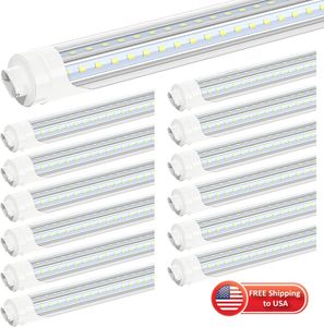 r17d 8 pies 'v Enfriador en forma de iluminación 4 pies 5 pies 6 pies 8 pies T8 Tubo de luz Lúmenes altos Lámpara fluorescente LED AC85-265V F96T12 / DW / HO, T8 / T10 / T12 Reemplazo