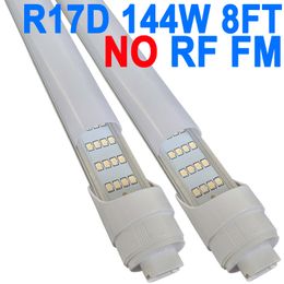 R17D Draaibare HO-basis 8FT LED-buislicht 144W, vervangende 300W fluorescentielamp winkelverlichting, 8FT, dual-ended vermogen, koud wit 6000K, melkachtige afdekking, ziekenhuizen crestech