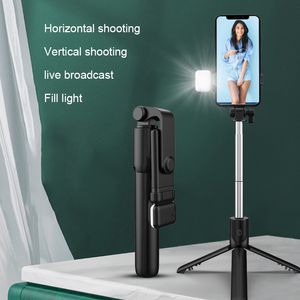 R1s Selfie Stick Beauty Fill Light Trépied pour Iphone 8 11 12 Pro BT SelfieStick pour Xiaomi Huawei Support de téléphone portable