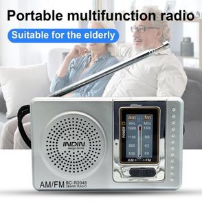 R2048 Portable Radio Pocket Grootte Telescopische antenne Batterij Powered Mini Multifunctionl AM FM Radio voor Elder6804977