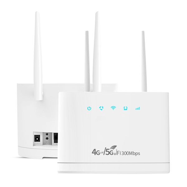 R311 Pro 4G Router WiFi Portable Router Router Wirem Modem Antennes externes avec SIM Card Slot Connexion Internet Couverture large