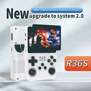 R36S Consola de videojuegos portátil retro Sistema Linux Pantalla IPS de 3,5 pulgadas Reproductor de vídeo de bolsillo portátil 128 GB Juegos Regalo para niños 240124