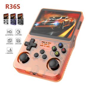 R36S retro handheld Video Game Console Linux System 3,5 inch IPS -scherm Portable Pocket Player 64GB Childrens Gift 240419