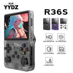 R36S Retro Handheld Video Game Console Linux Systeem 35 inch IPS Scherm Draagbare Speler 64 GB 15000 Games 240123