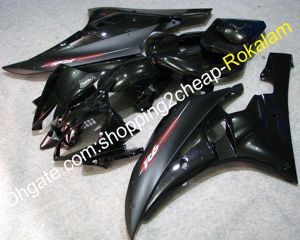 R6 06 07 YZF-R6 Kit de posventa de motos Carenados para Yamaha YZFR6 2006 2007 YZF 600 Carenado Negro brillante Piezas del cuerpo (moldeo por inyección)