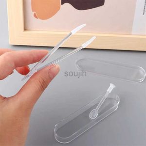 R6N4 Contact Lens Accessoires Plastic Independent Shell Lens portant des outils de beauté transparents Twezers Aspiration Stick Clip D240426