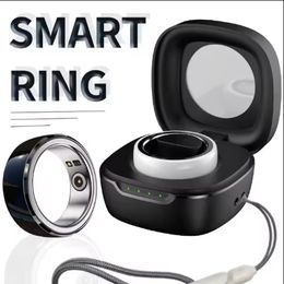 R8 Smart Ring Portable Multi-fonction ANNEAU IP68 Soutiens IP68 pour la surveillance de la fréquence cardiaque Blood Oxygène anneau de doigt portable