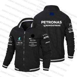 R8QC herenjacks Petronas Formule One Team 2023 Fan Uniform 2D Printing Oversized Men's Racing Riding F1 Jacket Field Tactical Fishing Hunting