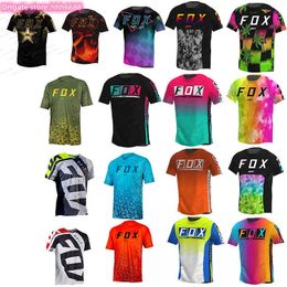 R95l 2024 T-shirt de mode Costume de vélo de montagne Foxx T-shirts pour hommes Motocross Mountain Enduro Vélo Moto Descente Femmes Hommes Cyclisme VTT Chemises Bmx